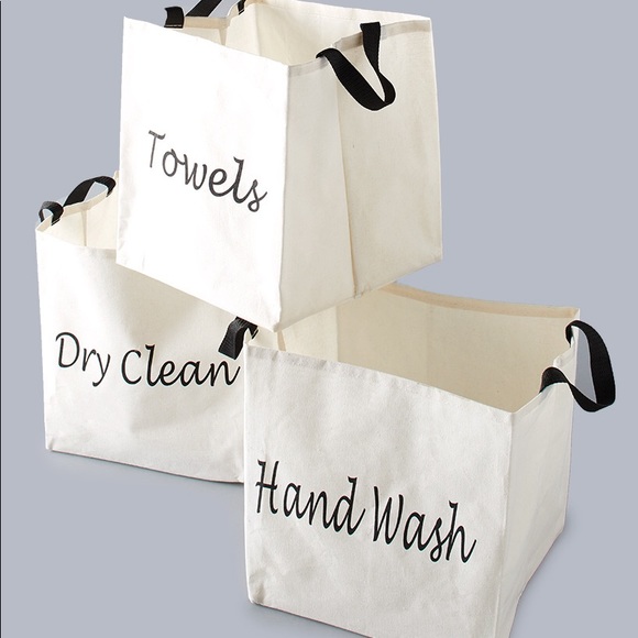 AUCTION PRICE👩🏻‍⚖️ Canvas Storage Baskets Set of 3 - Picture 1 of 3